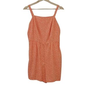 Old Navy Soft Woven Fit & Flare Pink Floral Cami Romper